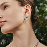 Smiley® Daisy Heart Silver Luxury Stud Earring